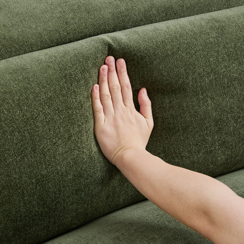 Canapé inclinable électrique 79,5 po avec repose-tête réglable et tissu chenille facile à nettoyer, Green