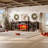  97"W Farmhouse Fireplace TV Stand with Large Storage Space, Rustic Brown-854722166-849217633