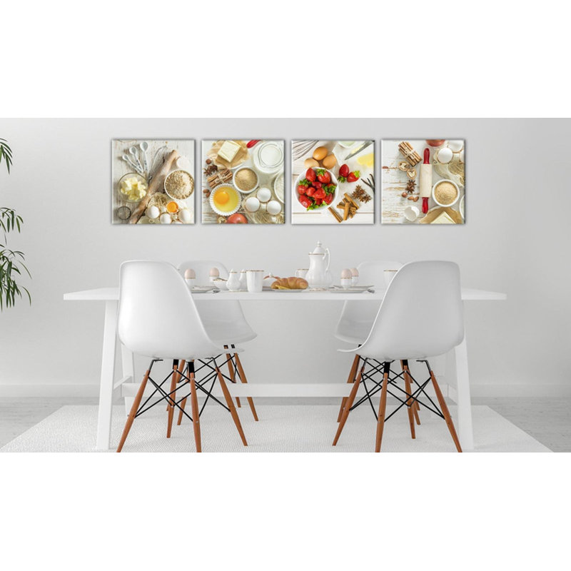 " Sweet Kitchen " 4 - Pieces, 16" H x 16" W x 0.7" D
