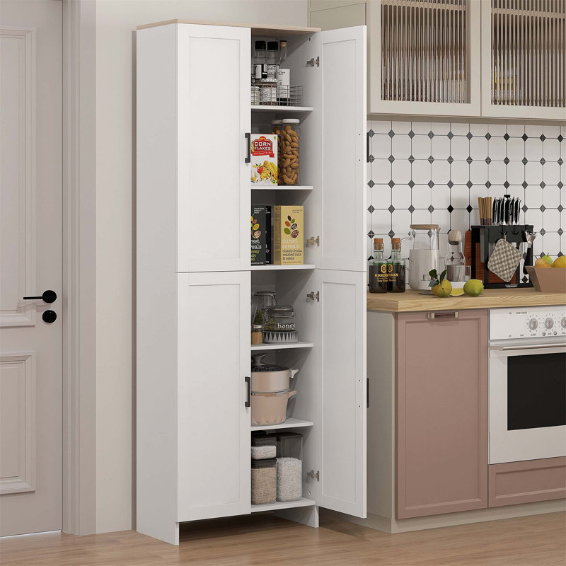 Pantry Cabinet with Adjustable Shelves, Doors