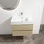 Meuble-lavabo mural 30 po avec lavabo en résine, 2 tiroirs à fermeture en douceur, ensemble KD-831741442-831741440