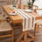 Farmhouse Rustic Table Runner With Tassels-709931507
