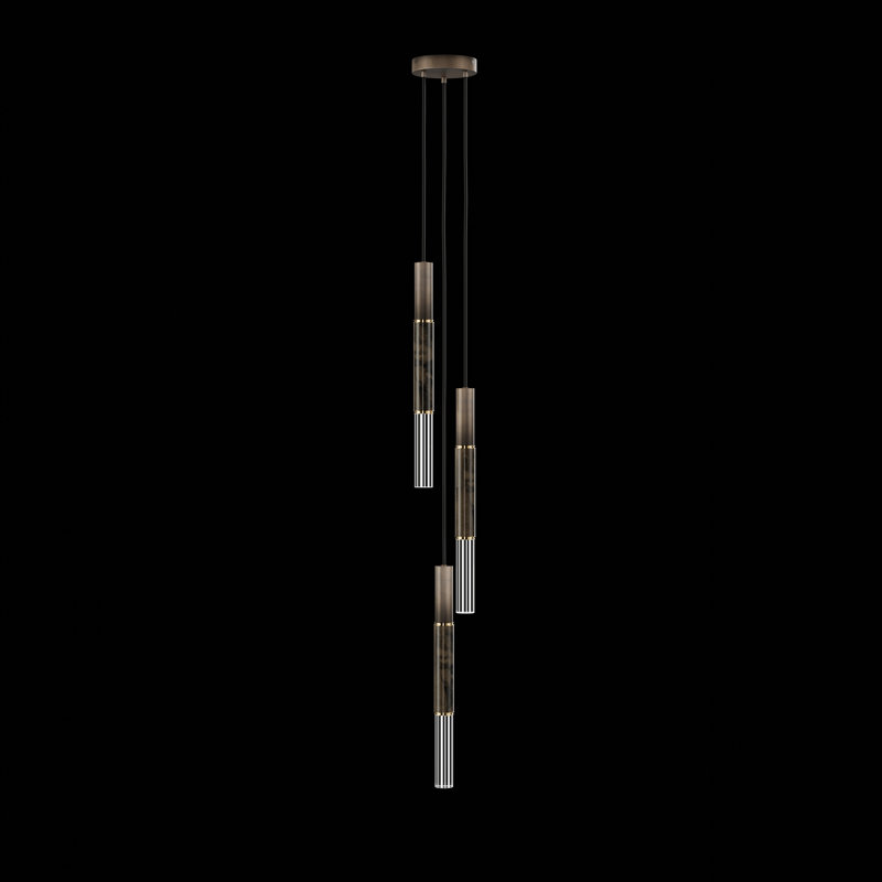 Antonia 3 - Light LED Pendant, Standard Bronze/Brass