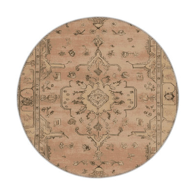 Tapis intérieur et extérieur brun Overdyed