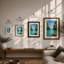 Tropical Lagoon Paradise Coastal - Framed Print-428485314-428485316