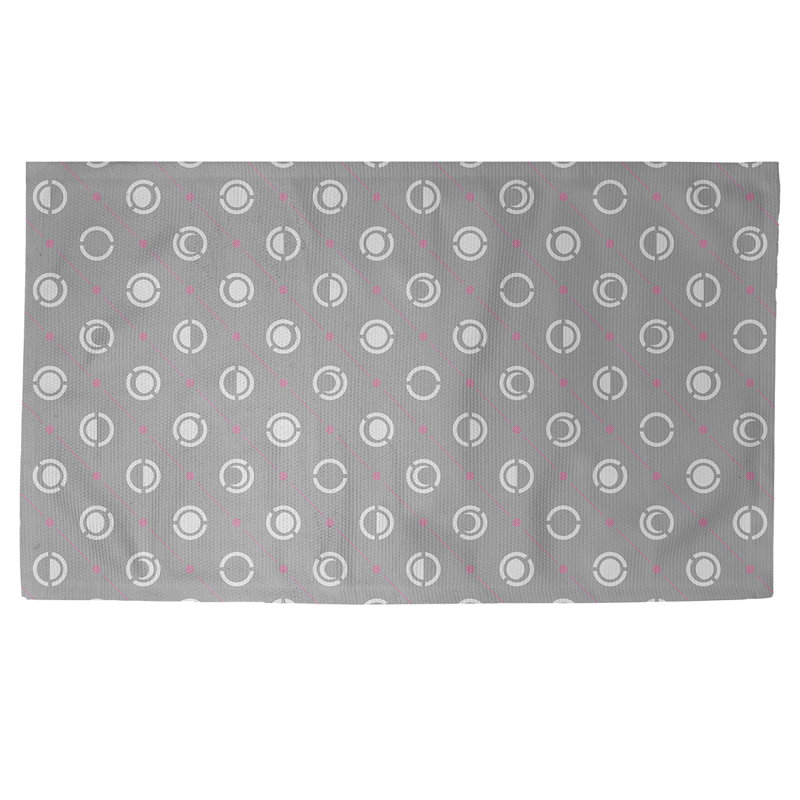 Tapis décoratif grise phases de lune, Rectangle 5 pi x 7 pi
