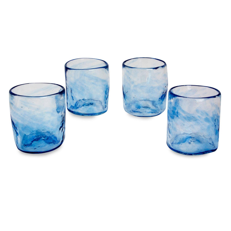 Ensemble de verre assortis 4 pièces fait main rocks Lafortune, 250 oz