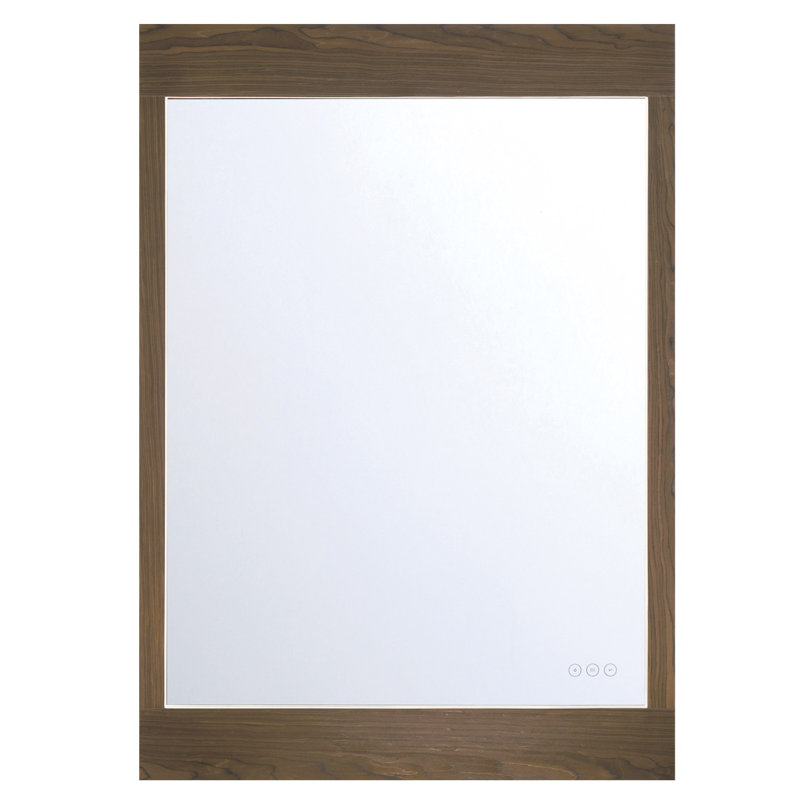 Mogano, miroir, 30 po x 42 po, noyer foncé