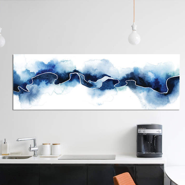«Glacial Break II» par Grace Popp - reproduction d'art sur toile tendue, H 16 po x l 48 po x P 1,5 po, Toile tendue