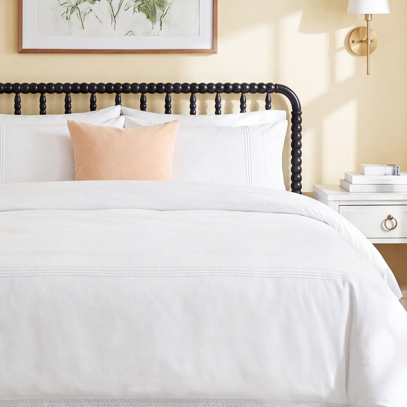 Cotton Duvet Cover Set, Queen Duvet Cover + 2 Standard Shams