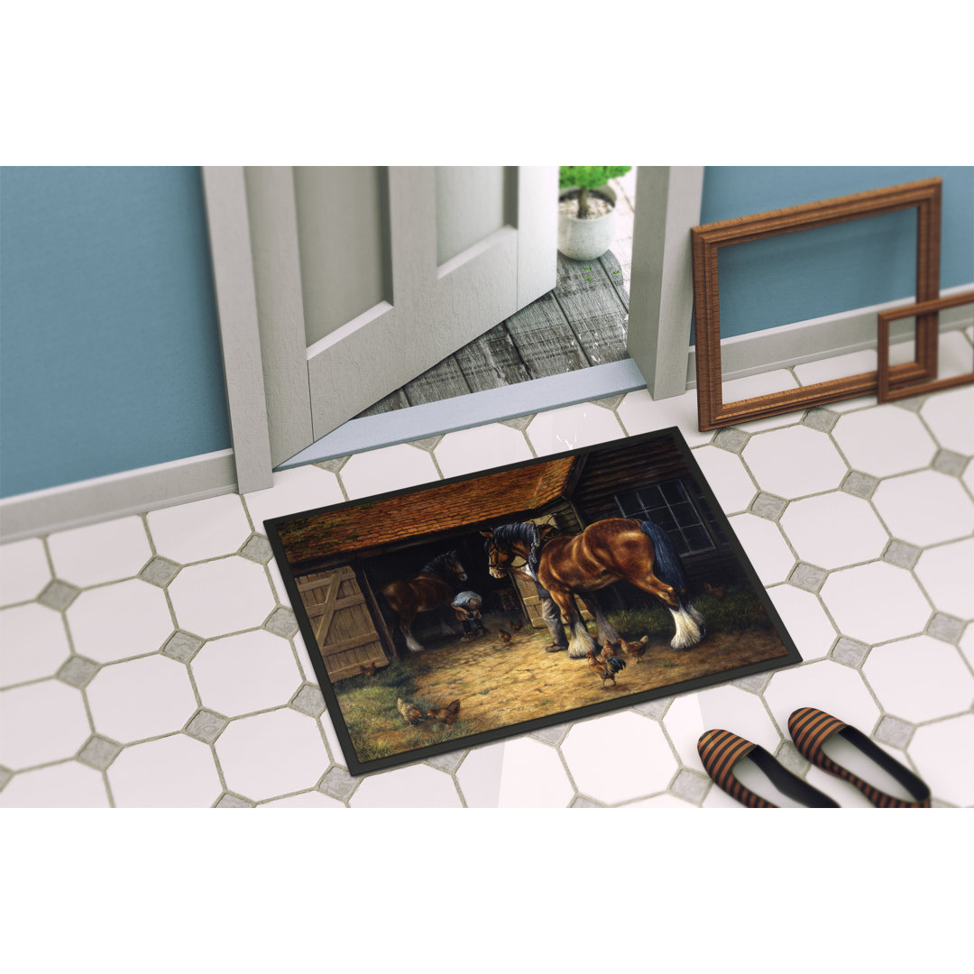 Horse and the Blacksmith Non-Slip Outdoor Door Mat Caroline's Treasures Mat