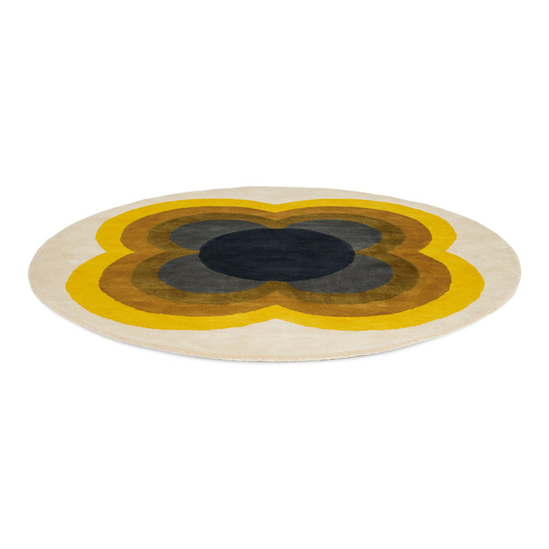 Wool Area Rug, Round 4'11"