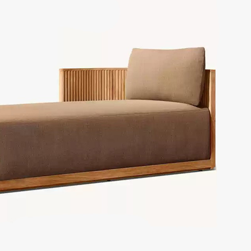 Chaise longue en teck de haute qualité, Orienté à droite