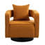 Chaise d'appoint pivotante moderne l 29,13 po avec dossier incurvé ouvert-133259048