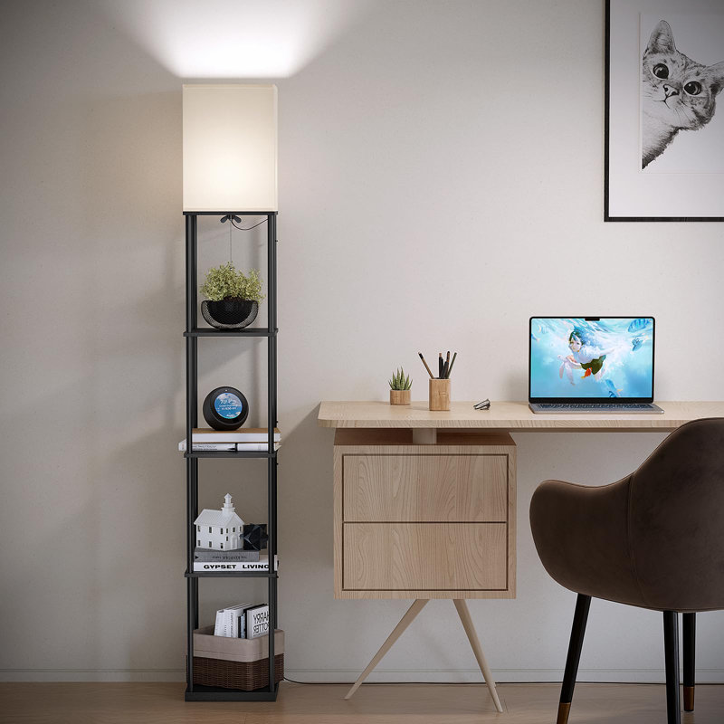 Lampe sur pied 63 po Britta, Noir