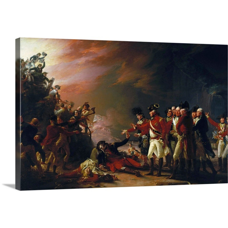 « La sortie réalisée par la garnison de Gibraltar » par John Trumbull-impression, Toile tendue, H 16 po x l 24 po x 1,25 po