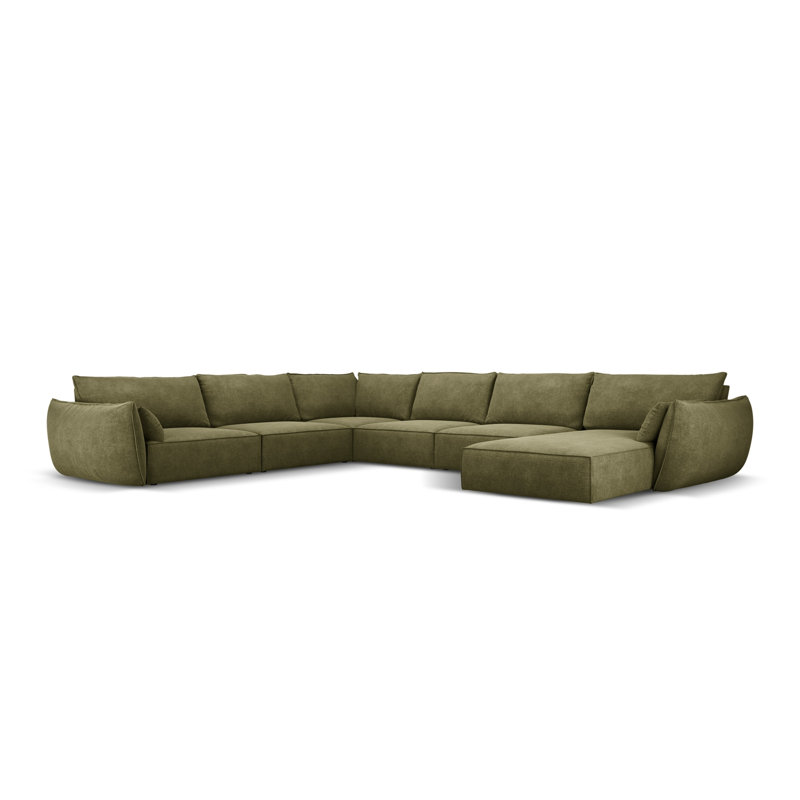 Lee-Ryan 8 Seater Large Corner Sofa , Green