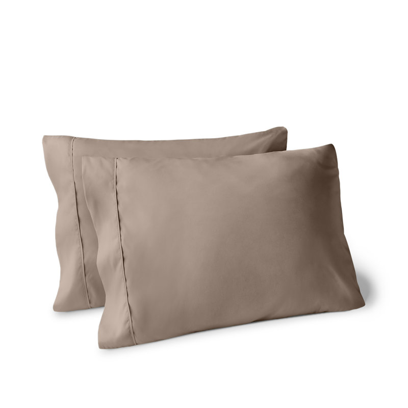 Soft Microfiber Pillowcase Set, Taupe, 2 King Pillowcases