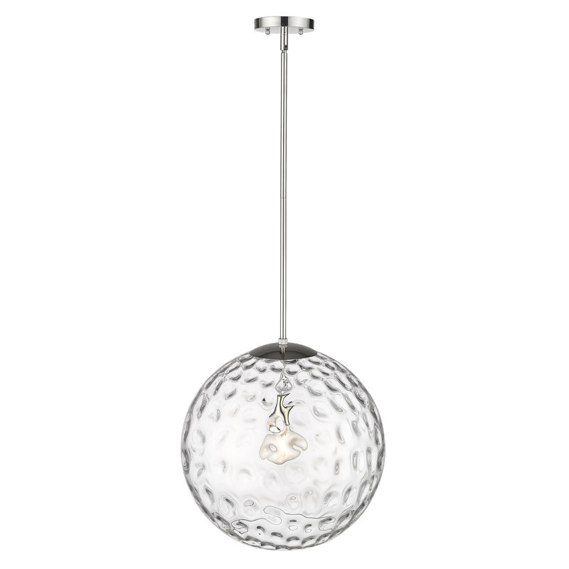 Luminaire suspendu 1 lumière, H 17 po x l 18 po x P 18 po