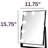 Jerdon 11.75" x 15.75" Lighted Tabletop Makeup Mirror, Plug In
