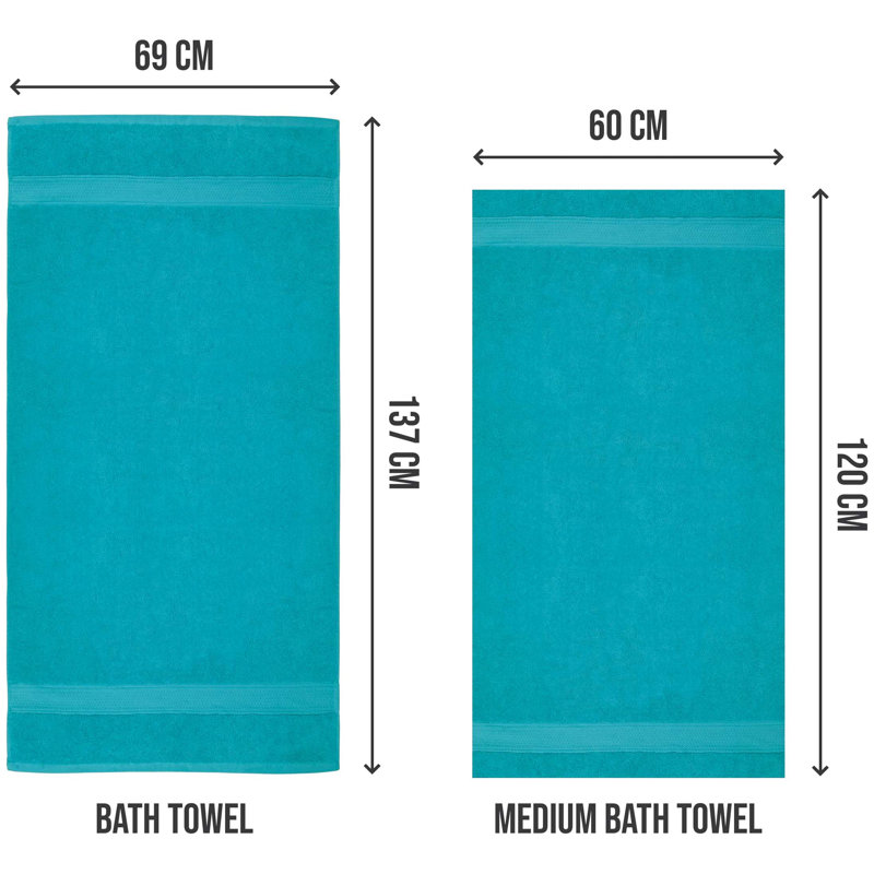 100% Cotton Bath Towel, Teal