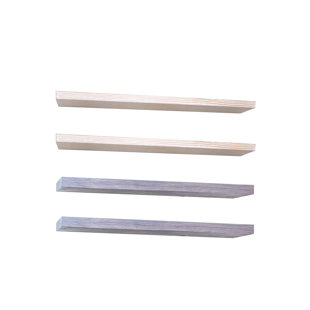 Suzy 4 Piece Solid Wood Floating Shelf