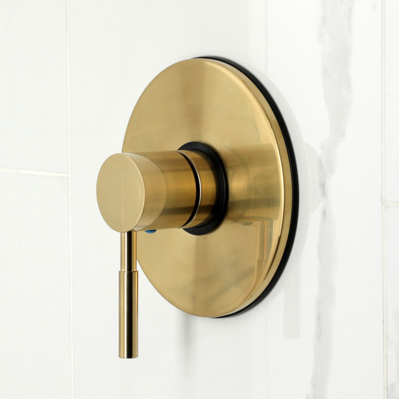 Kingston Brass Concord Single-Handle Pressure Balanced Tub and Shower Faucet, Brushed Brass