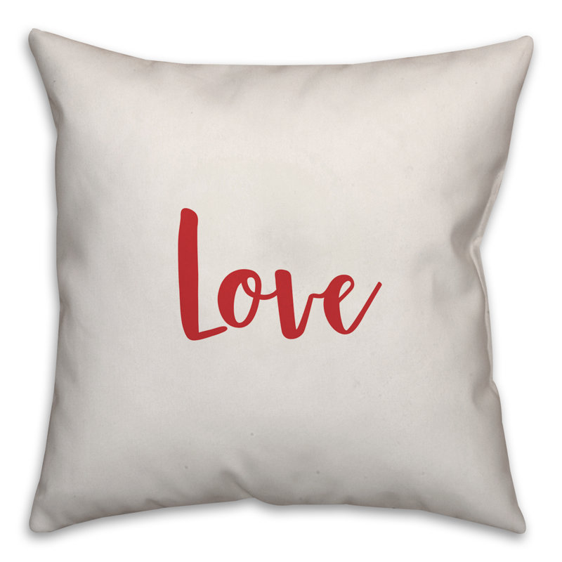  Coussin Love, Blanc / rouge, Coussin décoratif