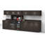 Buffet Buffet Buffet de cuisine pour la pause-déjeuner 9 pièces espresso - assemblé en usine (achat de meubles seulement)