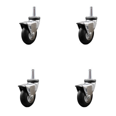 Hooded Neoprene Rubber Grip Ring Stem Casters