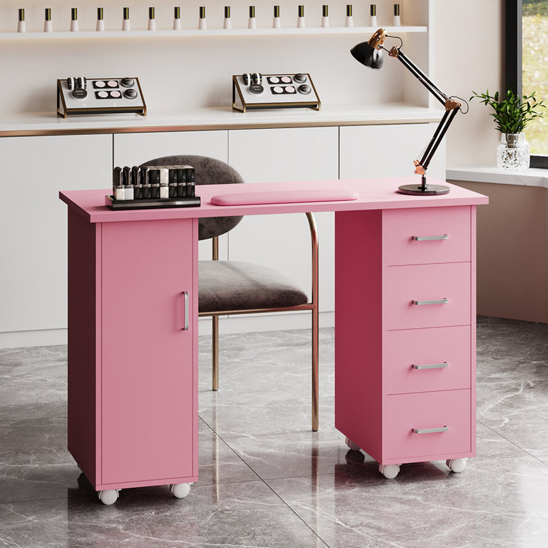 E1-grade Particleboard Makeup Organiser, Pink