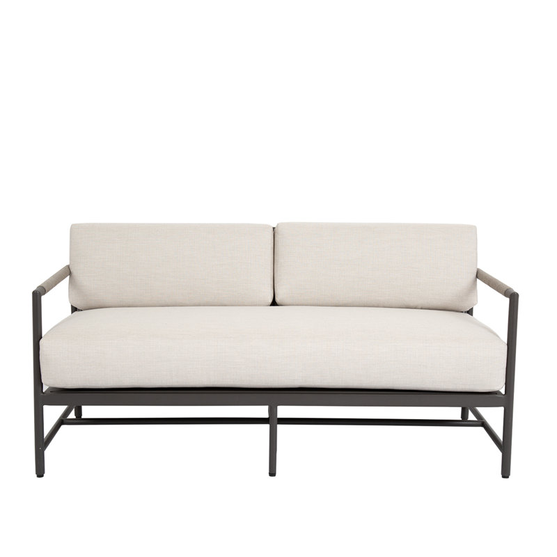 Pietra Outdoor 2 - Seat Loveseat, Echo Ash Sunbrella®