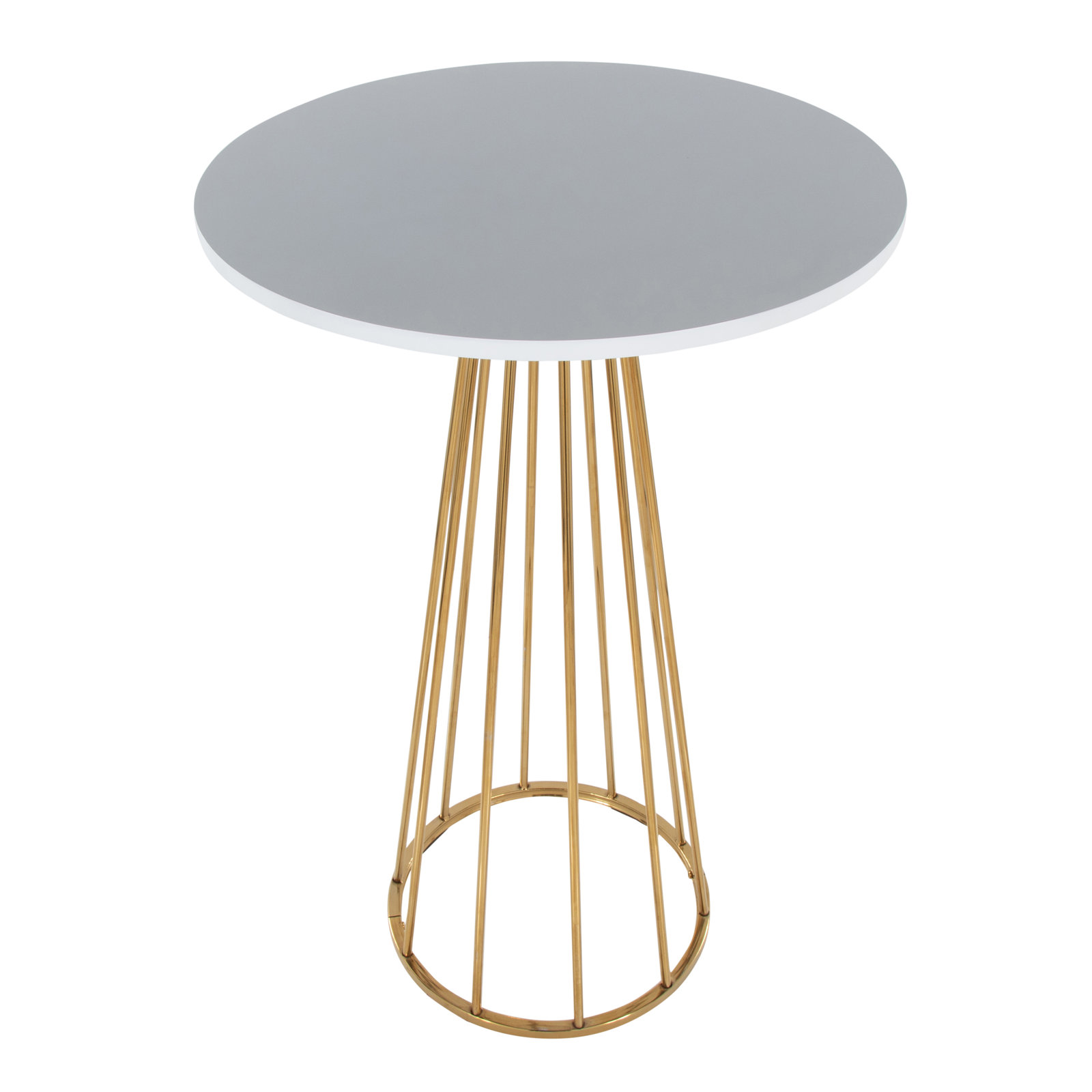 Canary Cosmo Counter Table, Gold, White, 42"