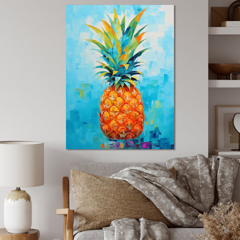 «Exotic Pineapple Oasis IV», reproduction sur toile, H 44 po x l 34 po x P 1,5 po, Toile tendue