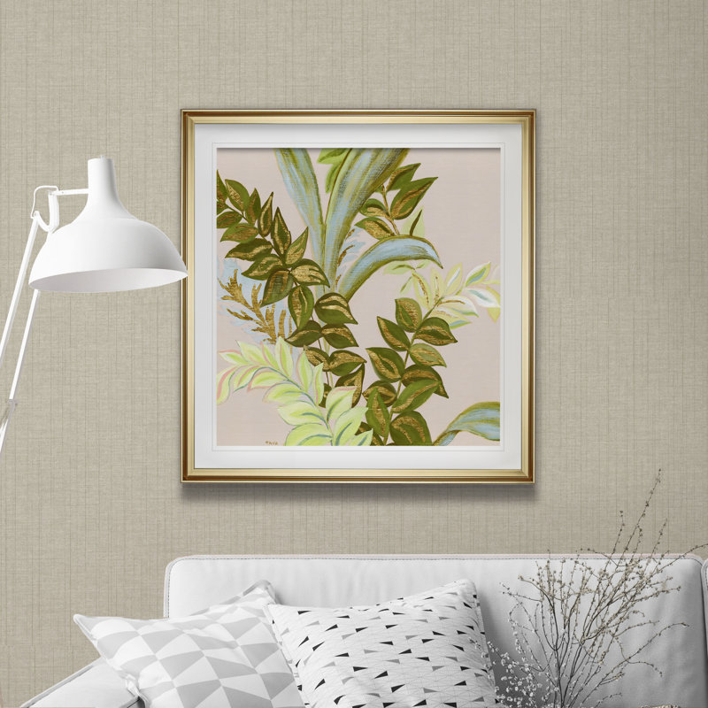 Rainforest II ', peinture, H 23 po x l 23 po x P 1,5 po, Cadre doré