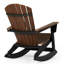 Chaise berçante Benno Adirondack, noire-130678438