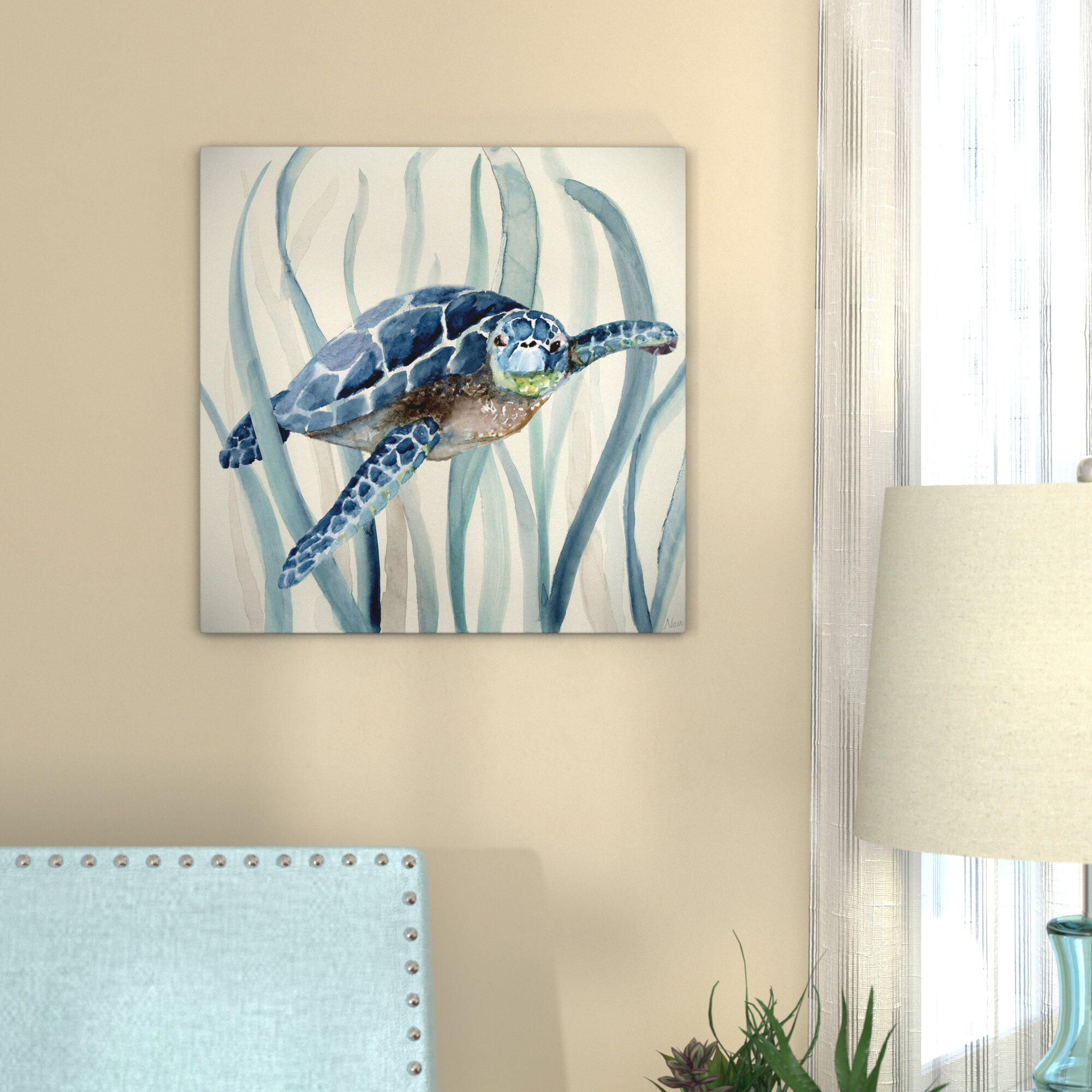 Beachcrest Home Pei Turtle I - Print on Canvas & Reviews | Wayfair