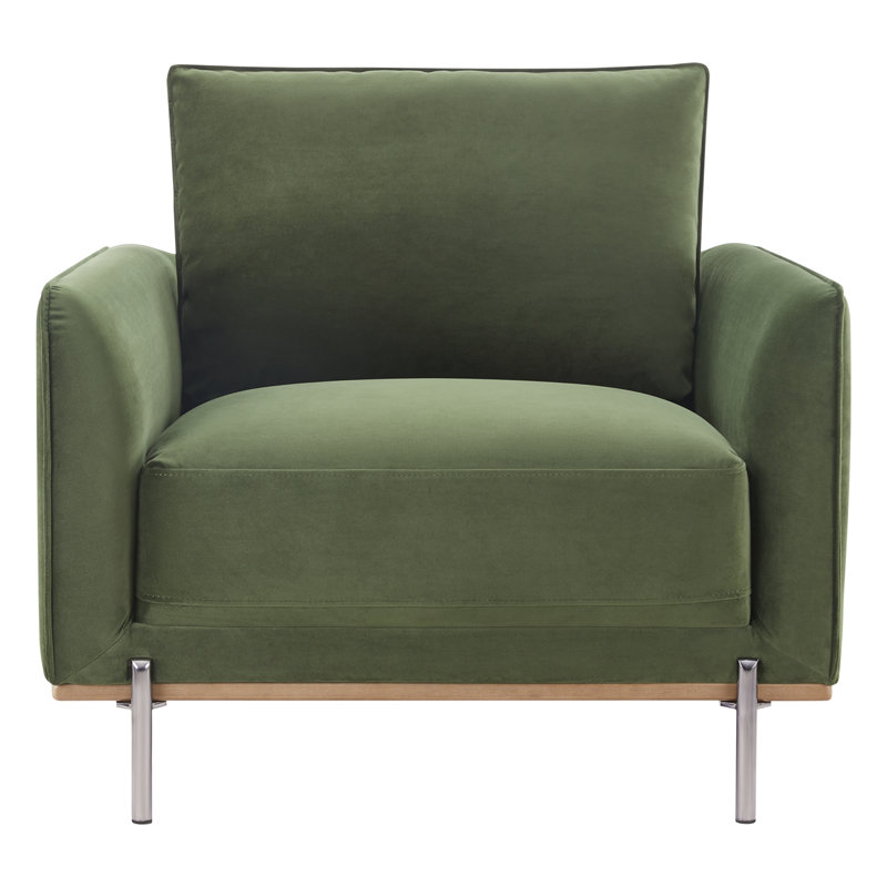  Chaise d'appoint rembourrée carrée avec pieds en métal Jay