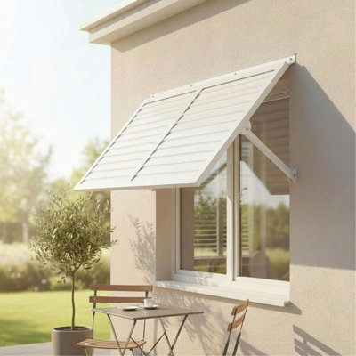 Ridge Metal Awning- White