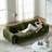 Retro Green Chenille Straight Sofa