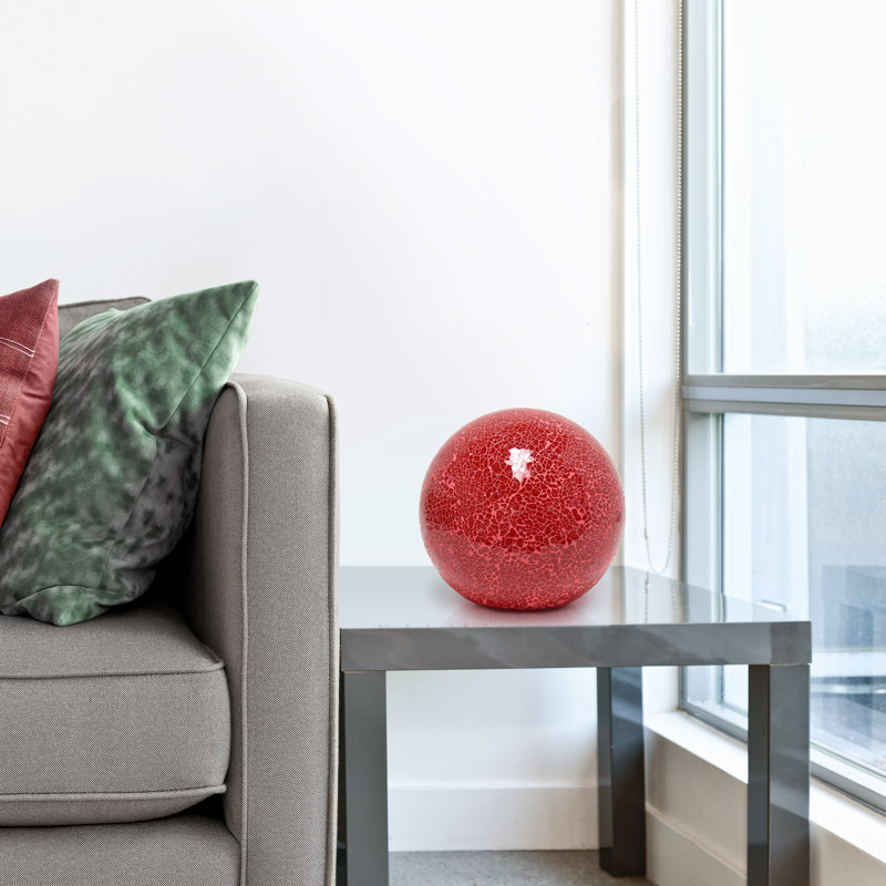 Brathwaite Ceramic Globe Lamp, Red