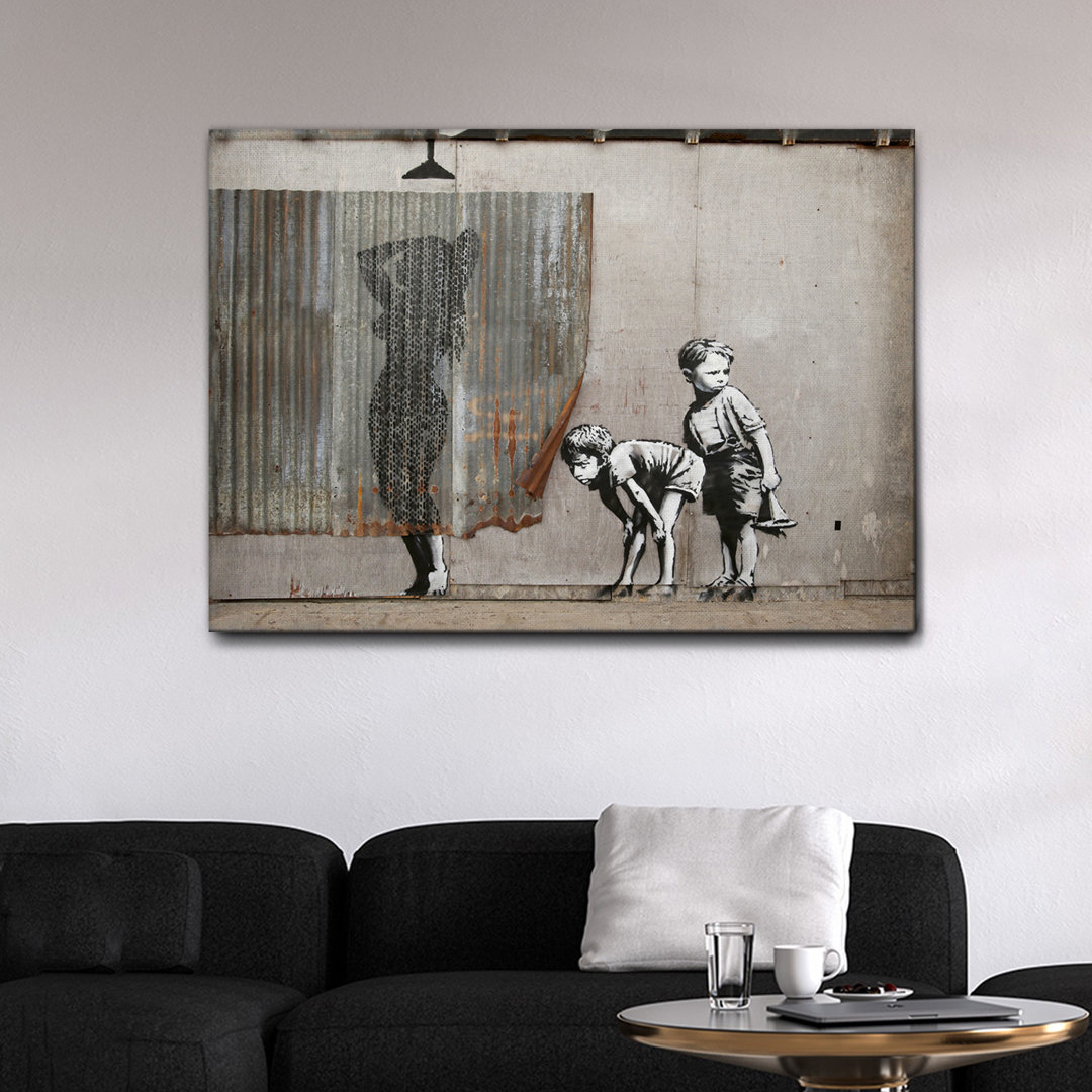 Leinwandbild Woman Shower von Banksy