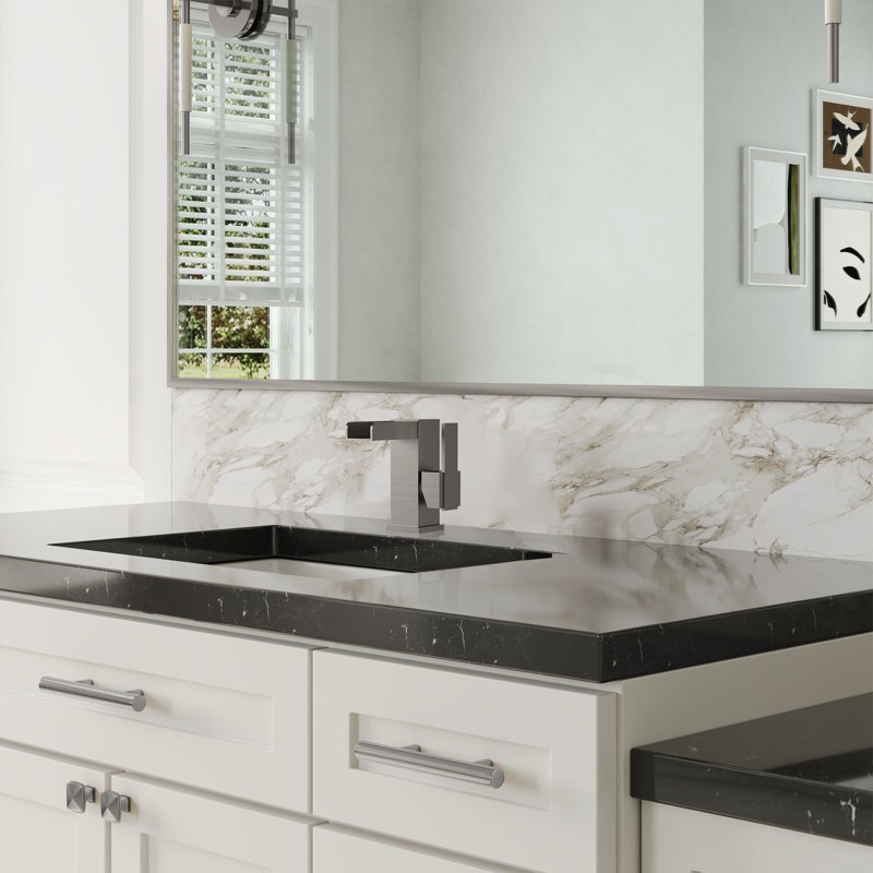Bathroom Faucet,Single Handle Bathroom Sink Faucet with Drain Assembly, Brushed Nickel