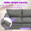 Modern 2-Seater Sofa With Double-Layer Cushion And Storage Pockets For Living Room-126539418