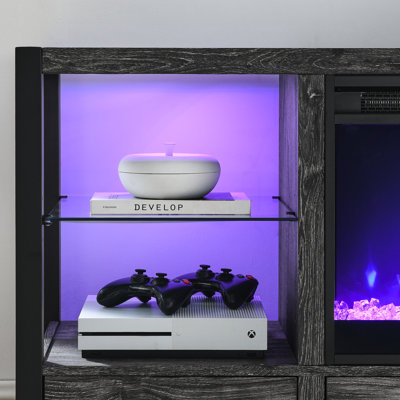 23" Electric Fireplace Insert With Realistic Flame - Ultra Thin Heater, Remote Control, Overheat Protected, Timer 23 Inch 5000 /h Heat, Flame, Infrare
