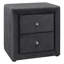 Table de chevet en velours gris sans assemblage