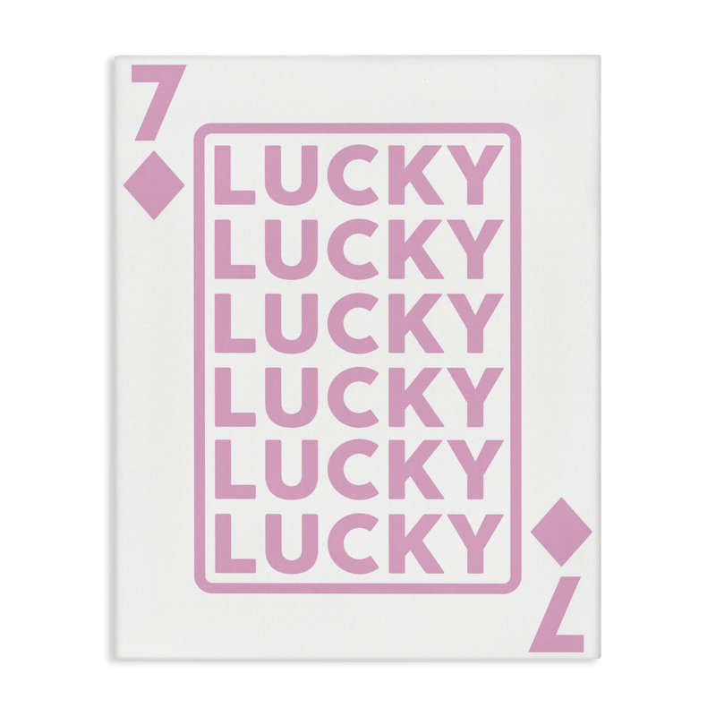 «Lucky Seven of Diamonds», art mural sur toile par Angela Nickeas, H 48 po x l 36 po