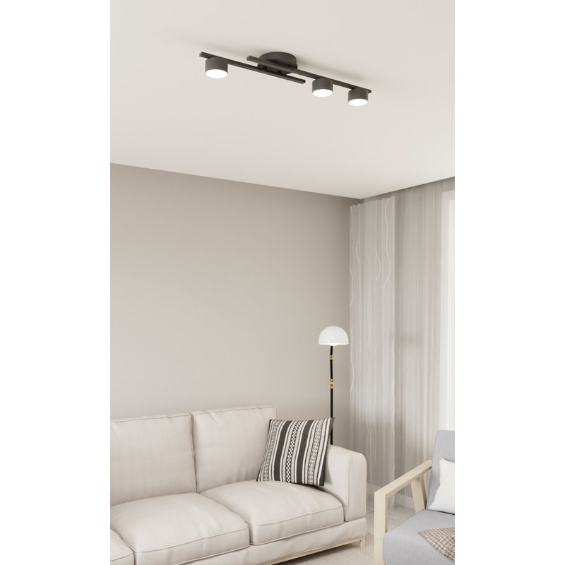 Samyak Flush Mount, Matte Black