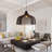 Modern Black Rattan Woven Pendant Light-1038350036