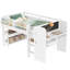 Lit mezzanine simple bas avec bureau, bibliothèques, boîtes de rangement et tableau noir pour une utilisation compacte et multifonctionnelle dans les chambres d'enfants-1723365433-1723365438